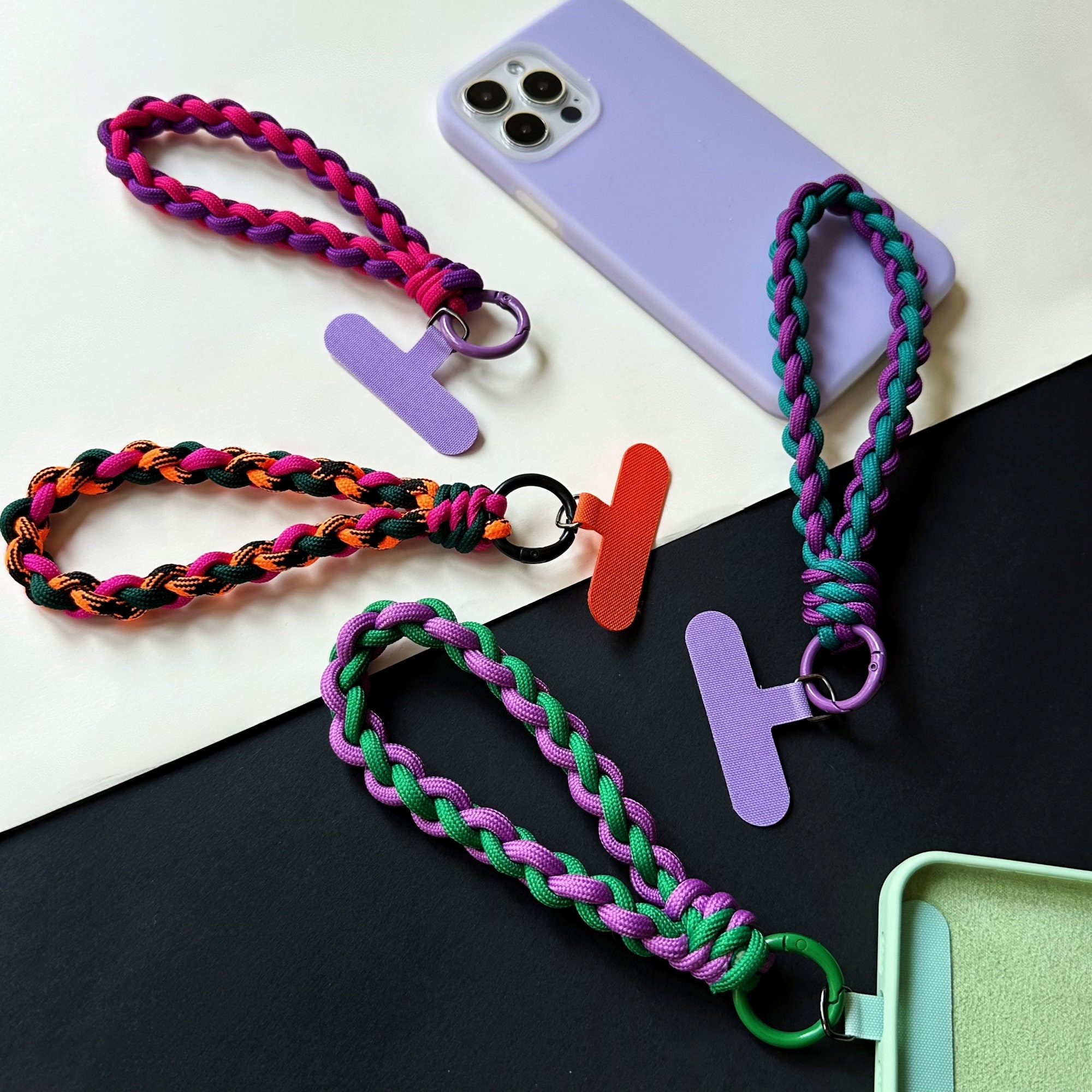 Handmade Phone Lanyard with universal phone connecting  pad