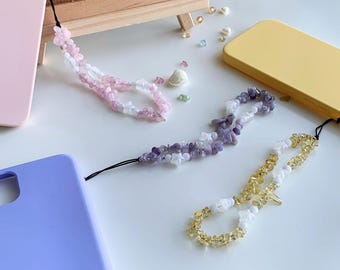 CLEARANCE BOGO Offer: Healing Stone Phone Chain| Beaded Phone Strap| Handmade Phone Charm| Lucky Phone Accessories|