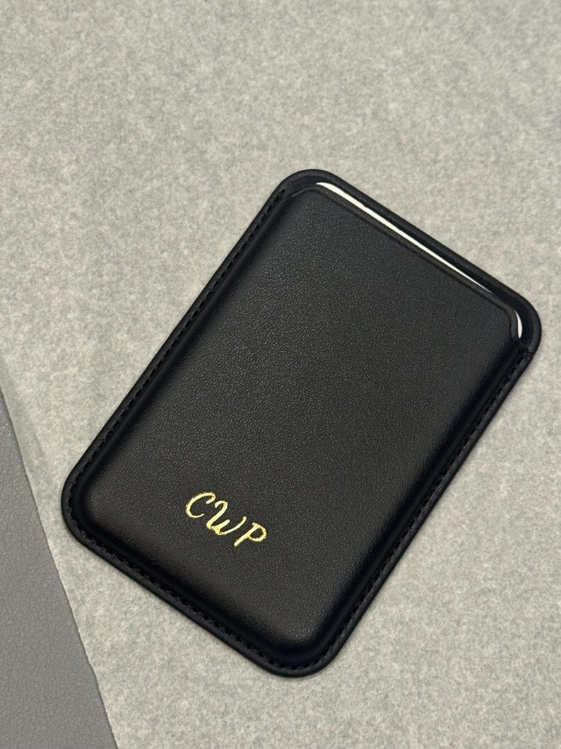 MagSafe Wallet, Phone Wallet, Mag Safe Card Holder, Personalized Gifts, only for iphone12-17, Vegan PU Leather image 3