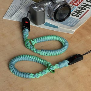 Handgemaakte paracord camerapolsband | Gevlochten verstelbare camerariem | Duurzaam fotografieaccessoire voor DSLR- en spiegelloze camera&#39;s