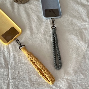 Cordón para teléfono hecho a mano, soporte universal para teléfono con almohadilla