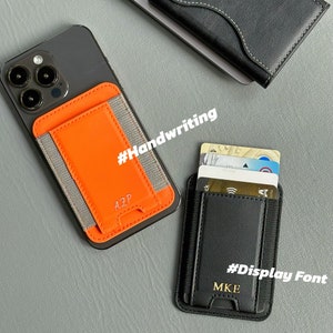 Billetera MagSafe, billetera para teléfono, tarjetero MagSafe, regalos personalizados, solo para iPhone 12-16, ¡regalos de llaveros Airtag gratis!