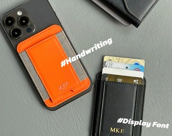 Cartera MagSafe, cartera para teléfono, tarjetero MagSafe, regalos personalizados, solo para iPhone 12-16, ¡Llaveros Airtag de regalo!