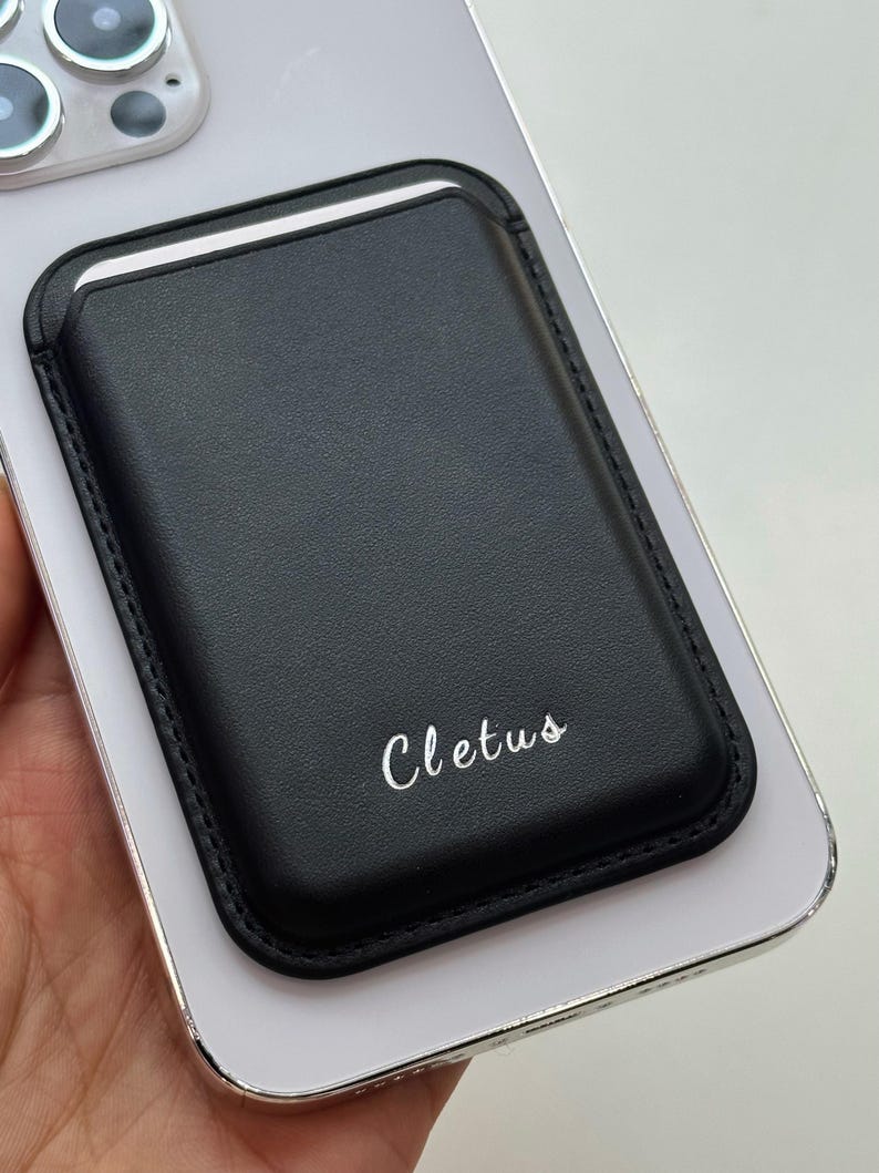 MagSafe Wallet, Phone Wallet, Mag Safe Card Holder, Personalized Gifts, only for iphone12-17, Vegan PU Leather image 12