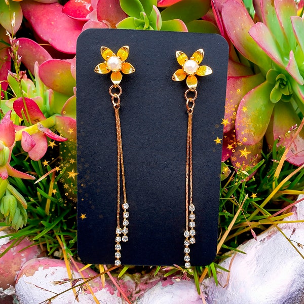 Final Fantasy - Aerith's inspired earrings "Yellow Flowers" - Final Fantasy VII - videogame inspired jewel - Cosplay & daily wear