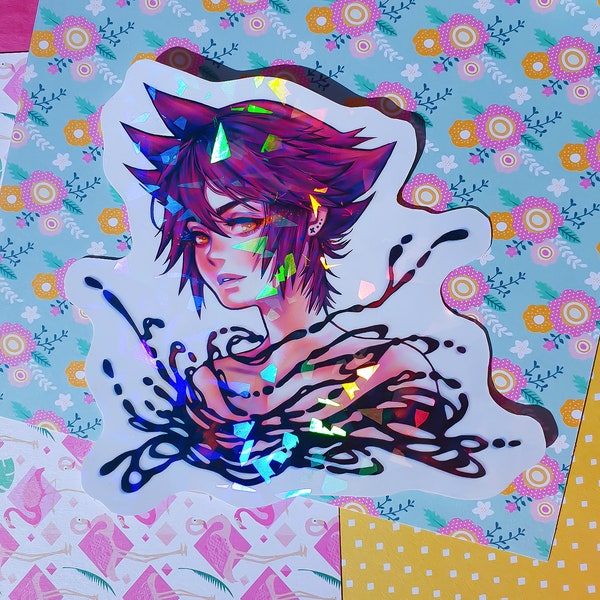 Kingdom Hearts - Holographic vinyl sticker - VANITAS - Emerging from darkness - Kingdom Hearts Birth by Sleep