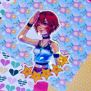 Kingdom Hearts -Holographic vinyl sticker - Kairi (KHI)
