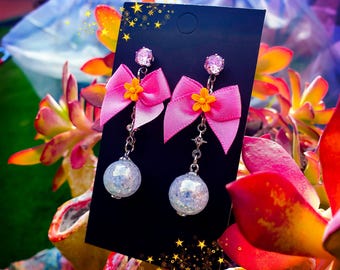 Final Fantasy VII - Aerith's white materia inspired earrings - FFVII Remake - videogame inspired jewel - Cosplay and daily wear