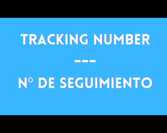 FACOLTATIVO - Numero di tracciamento / Número de seguimiento