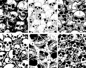 Skull Art Bundle | skull svg gothic svg skull wrap svg skull drawing skulls pattern skull pattern vector file skull png digital skull cricut