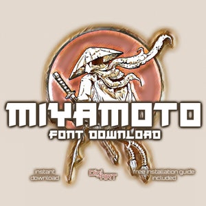 Miyamoto Font | Asian font, Alphabet, Future, Fantasy, Funky Fonts, Sci Fi Font, Crafting Font, Font Pack, Silhouette Cut File, Japan Font