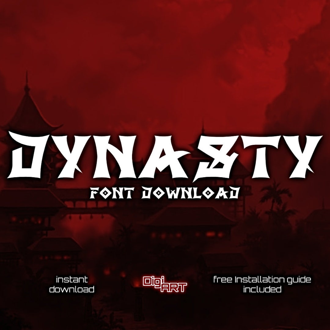Dynasty Font Asian Font, Alphabet, Mythology, Fantasy, Funky Fonts ...