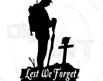 Lest we forget svg | remembrance day, loss, soldier, military, honour, armistice, poppy, memorial, Quotes, Cut File Cricut, Silhouette, CNC