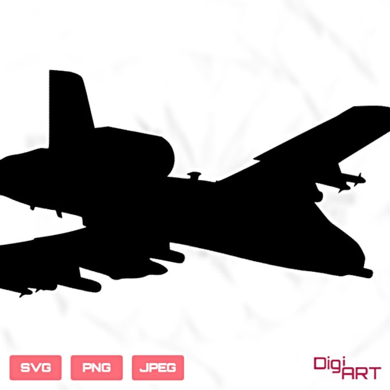 A10 Warthog Silhouette SVG Military Armed Forces USAF - Etsy
