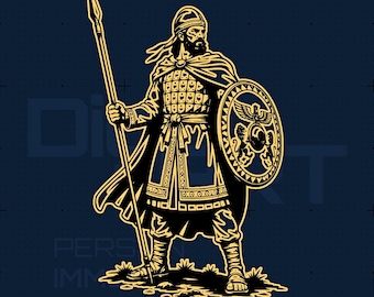 Persian Immortal SVG DXF PNG | Warriors of the World | Cricut Silhouette Laser Engraving