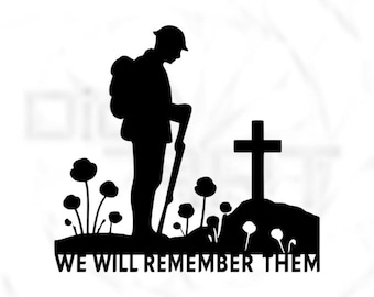 Lest We Forget SVG: Remembrance Day Poppy Design (Digital Download)