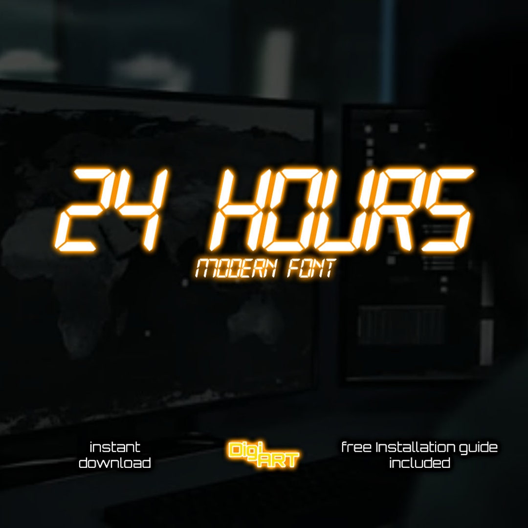 24 Hours Font Fantasy Font, Funky Fonts, Crafting Font, Font Collection