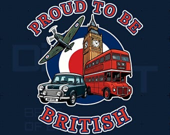 Lo mejor de Gran Bretaña PNG JPG / Archivo de corte Patrimonio Británico / Grabado láser Cricut Silhouette