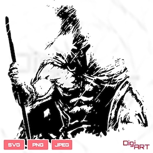 Spartan Warrior SVG | viking warrior svg god of war svg decal norseman greek soldier gaming svg gift for gamer ragnarök sticker gamer gift