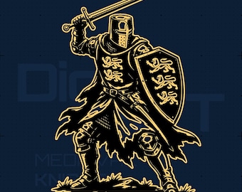 Medieval Knight SVG DXF PNG | Warriors of the World | Cricut Silhouette Laser Engraving