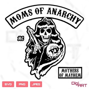 Moms of Anarchy logo | Sons of Anarchy svg biker crew mc patch motorcycle club soa mothers day womens day gifts for her samcro svg
