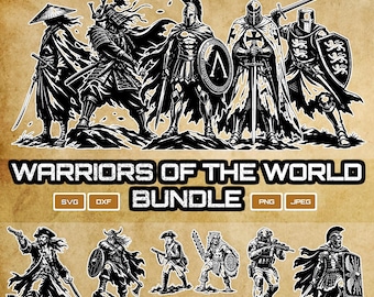 Complete Warriors of the World SVG Bundle | All Warrior Cut Files | Cricut Silhouette Laser Engraving