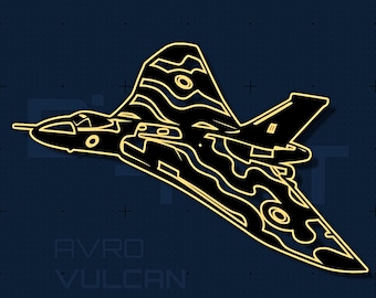 Avro Vulcan SVG DXF / Archivo de corte para bombardero V de la RAF / Grabado láser para Cricut y Silhouette