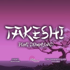 Takeshi Font | Asian font, Alphabet, Mythology, Fantasy, Funky Fonts, Greek Print, Crafting Font, Font Pack, Silhouette Cut File, Japan Font