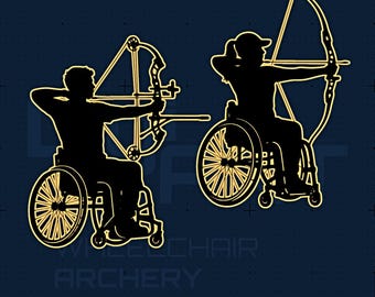 Para Archery SVG DXF PNG | Adaptive Sports Cut File | Cricut Silhouette Laser Engraving