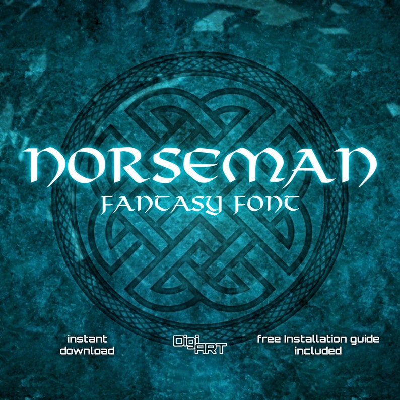 Norseman Font Viking Font Alphabet Mythology Fantasy Etsy UK