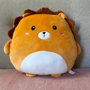 Cute Lion Plush Toy, Stuffed Animal Baby Toy, Adorable Lion Plushie, Throw Pillow Accessory, Lion Lover Gift, Soft Kawaii Toy for Kids