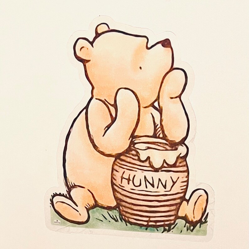 Pooh Bear Sticker/ Pooh Bear Wall Decal/ Classic Pooh Sticker/ Classic