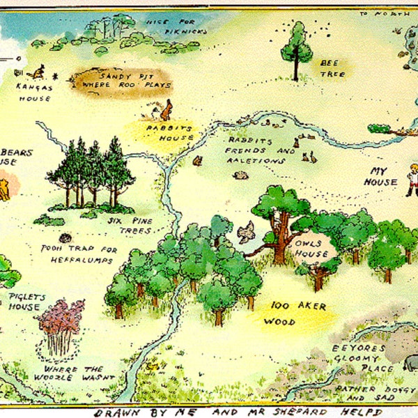 Hundred Acre Wood Wallpaper Etsy