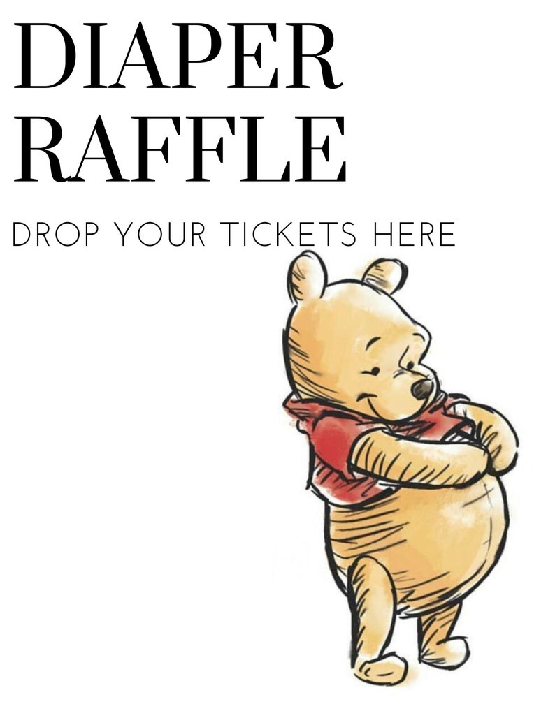Winnie the Pooh Diaper Raffle Tickets/ Winnie the Pooh Diaper - Etsy