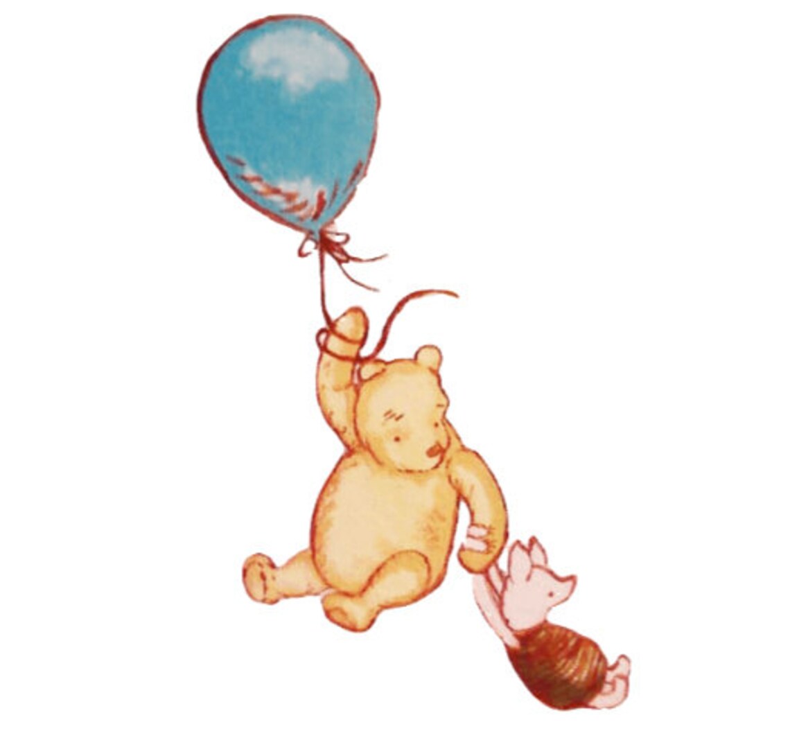 Classic Pooh Sticker/ Classic Pooh Wall Decal/ Piglet Sticker/ Pooh