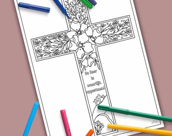 Christian coloring page Easter, the Lord is truly risen