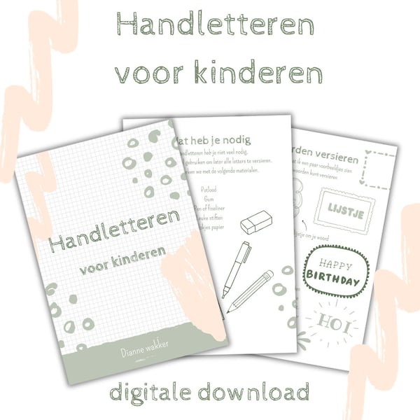 Handletteren voor kinderen (digitale download)