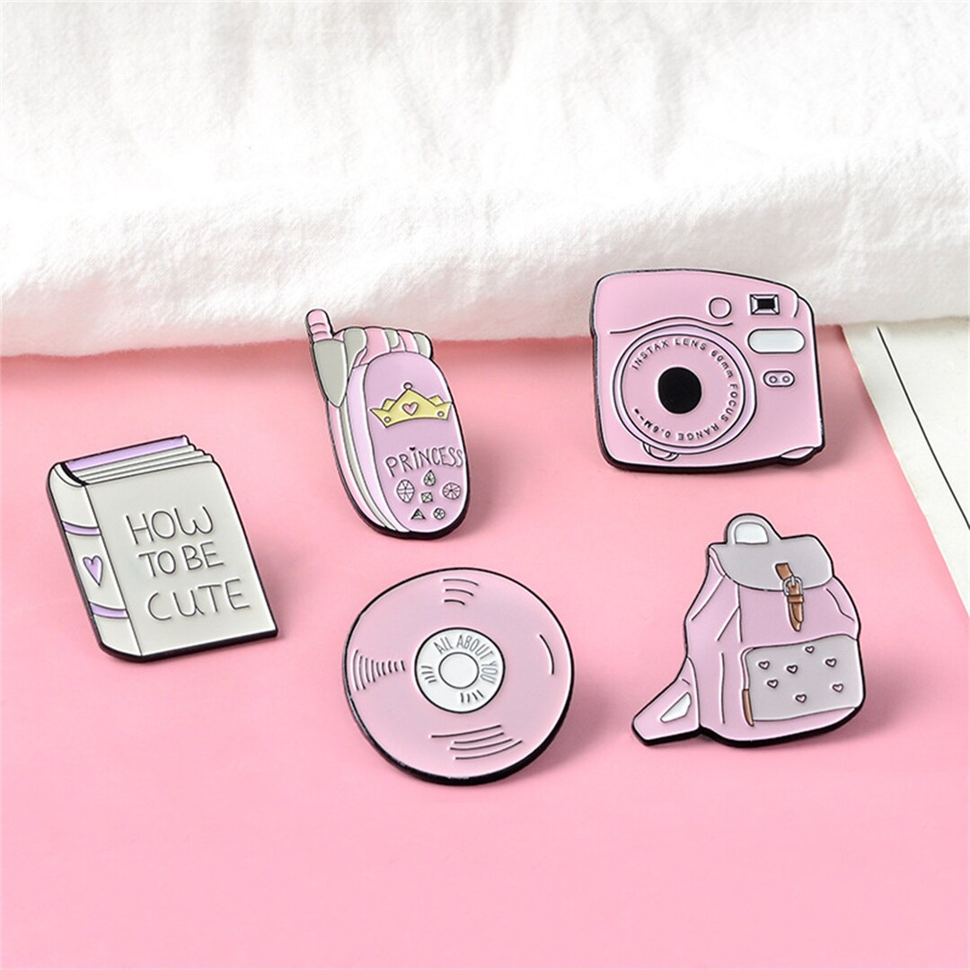 Hard Enamel Pins Hat Pins Pink Princess Enamel Pin Collar Pin Etsy