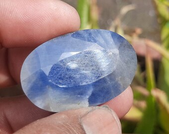 Natural Blue Sapphire Gemstone, 100 Carat Oval faceted 40x25x12 mm Gemstone, Fine Quality Sapphire Gemstone For Making, Valentine Day Gifts