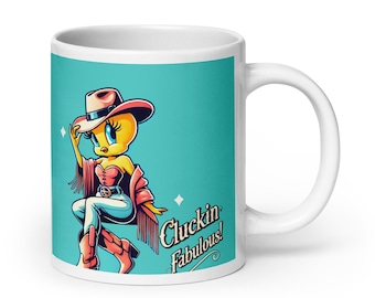 Cowgirl Tweety Bird Mug | Glossy Cartoon Character Gift