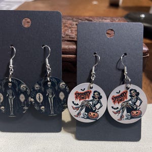 Halloween Spooky Earrings| Handmade Skeleton Inspired Spooky Season Designs |