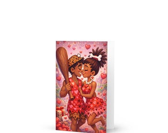 Black Love Greeting card | Cartoon Inspired Valentine Card