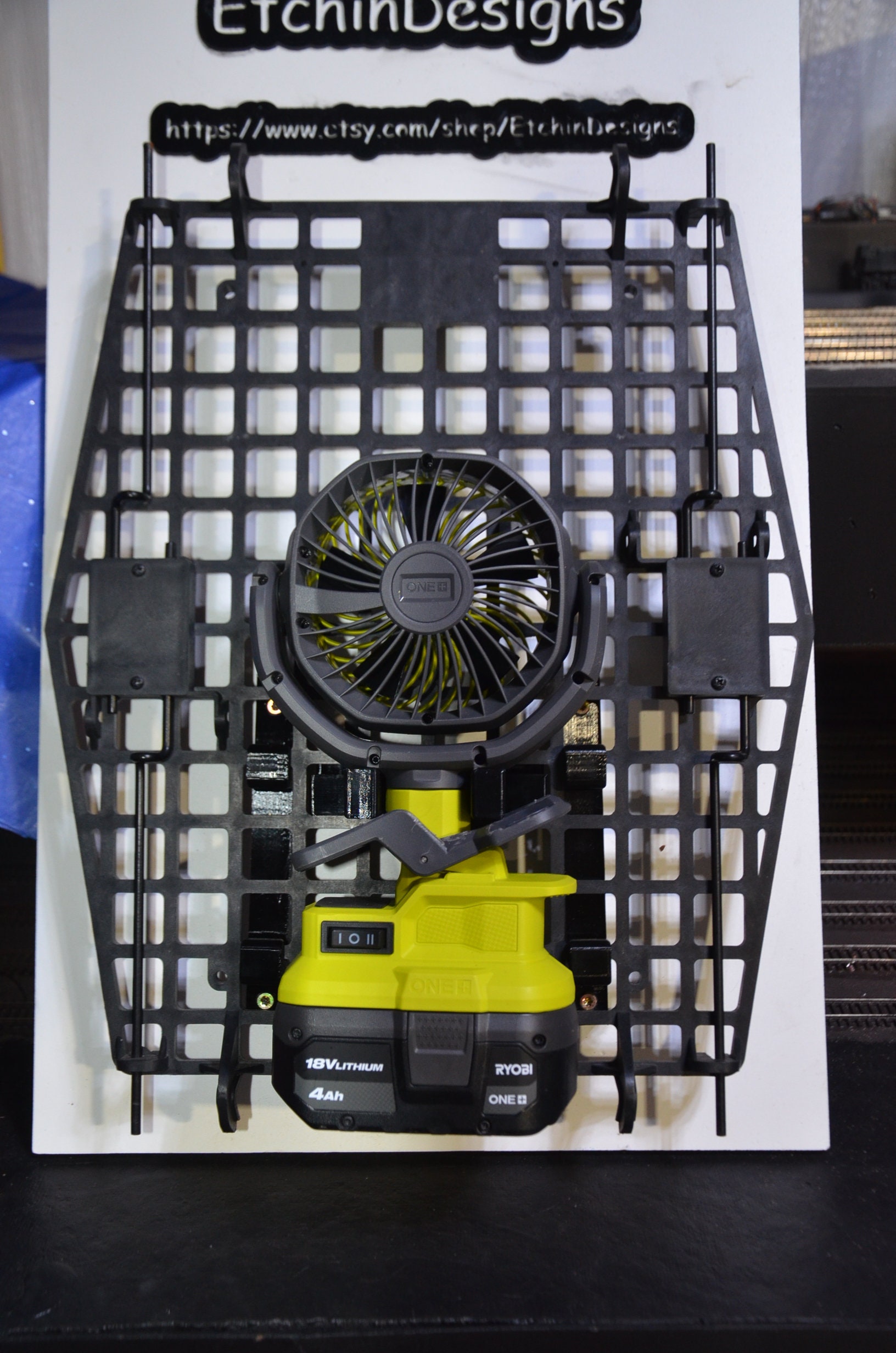 Newruffland Kennels Door RYOBI Fan Mount Color 18V Cordless 4 In