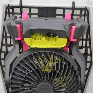 Hot Pink Bundle-Ruffland Kennel Door (New Style Fan)And Ruffland Kennel Side Water Bucket Hooks RYOBI Fan Mount(2)- Hybrid WHISPER SERIES