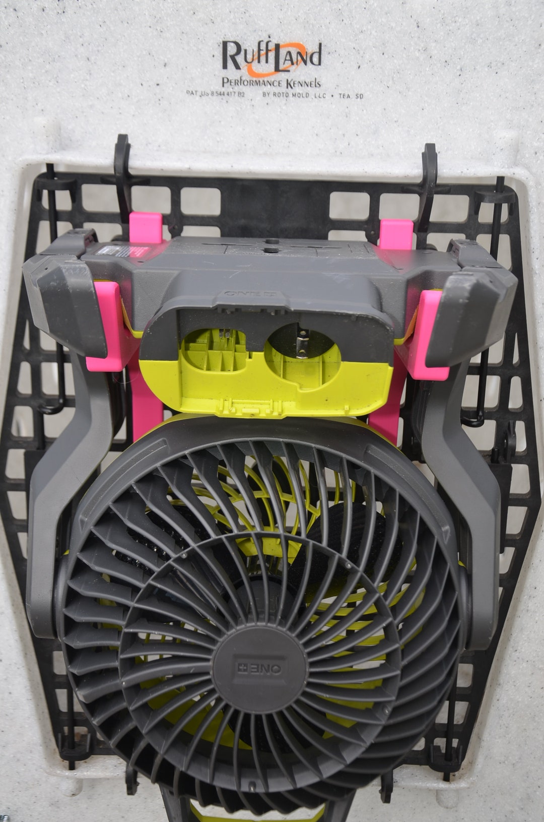 Locking Hot Pink Ruffland Kennel Door (new Style Fan)ryobi Fan