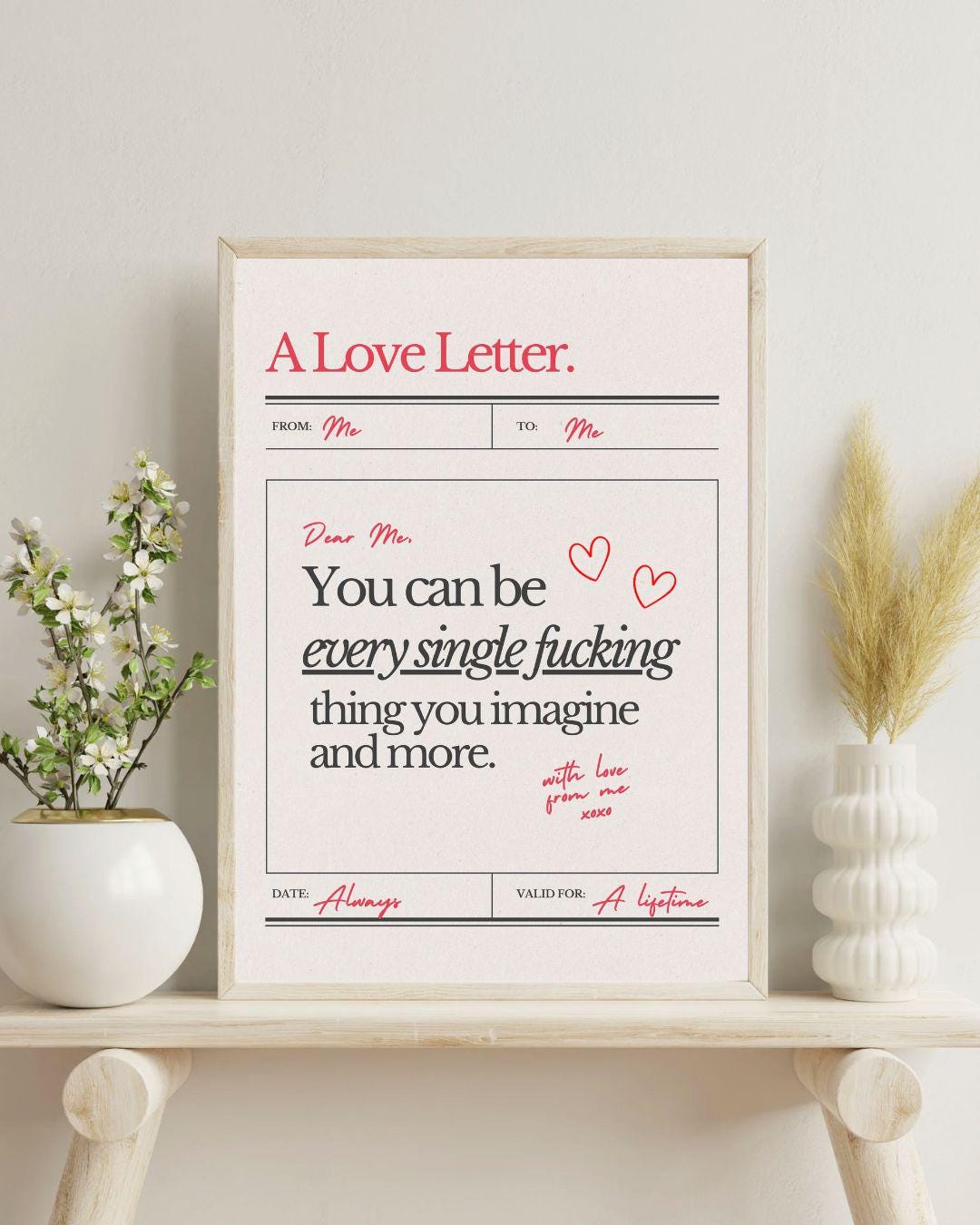 Love Letter to Me Art Print | Self-love Affirmation (digital Download ...