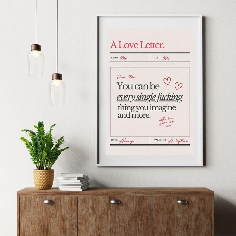 Love Letter to Me Art Print | Self-love Affirmation (digital Download ...