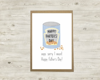 Father’s Day Card - Happy Farters Day - A6 | Card For Dad | Card For Father’s Day | Father’s Day Gift | Dad Birthday Card | Dad Card Funny