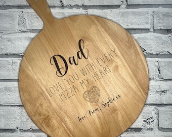 Personalised Pizza Serving Board -  I Love You With Every Pizza My Heart | Personalised Pizza Gift | Wooden Pizza Board | Serving Board Gift