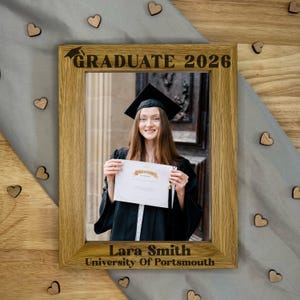 Personalised Graduation Photo Frame | Graduation Gift | Class Of 2026 | Graduation Frame | End Of University Gift | Personalised Photo Frame